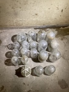 lot 59 image: Explosion proof glass bulbs
