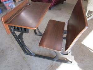 lot 142 image: School Desk Reproduction
