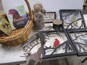 lot 276 image: Chicken, Basket, Signs