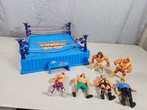 Vintage Wrestle Mania Ring and Figurines