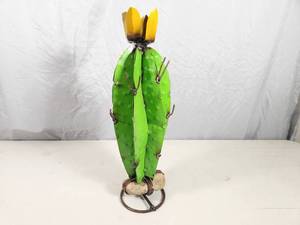 New Handmade Recycled Metal Cactus