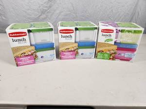 3 New Rubbermaid Lunch Blox