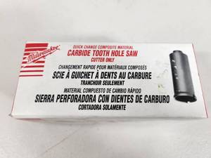 New Milwaukee Carbide Tooth Hole Saw
