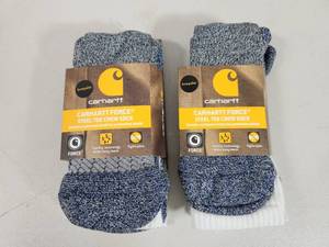 4 New Pair of Mens L Carhartt Steel Toe Crew Socks