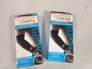 2 New Copper Fit Elbow Sleeves