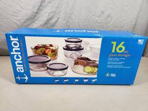 New Anchor 16 Piece Glass Storage Set