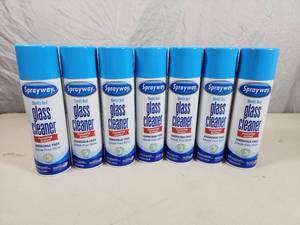 7 New Cans of Sprayway Glass Cleaner