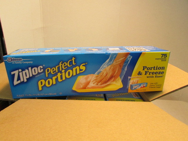 Ziploc Perfect Portions Freezer Bag, 75 Count