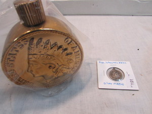 Indian Head Cent Bottle & Silver Medal