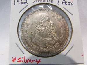 Silver Mexico 1 Peso Coin