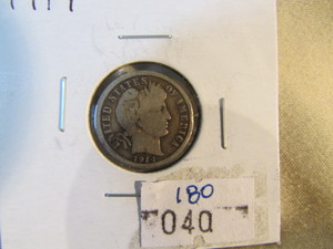 1914 Silver Barber Dime