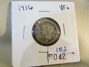 1916 Silver Mercury Dime