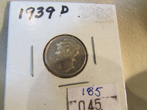 1939 D Silver Mercury Dime