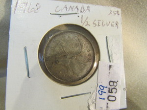 1968 Silver Canadian Quarter