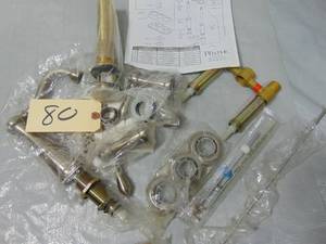 PFISTER LG46-M0BK Dual Handle 4 Mount, 3 Hole Bathroom Faucet, Brushed Nickel Unused
