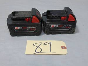 Lot of 2 Milwaukee M18 REDLITHIUM XC5.0 Extended Capacity Battery 48-11-1850