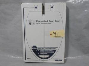 Kohler K-4650-0 Lustra Elongated Open Front Toilet Seat & Lid in White New