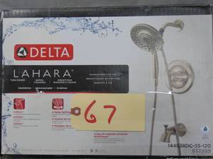 Delta Lahara 144938DC-SS-I20 In2ition 5-Spray Tub & Shower Faucet Brushed Nickel Unused