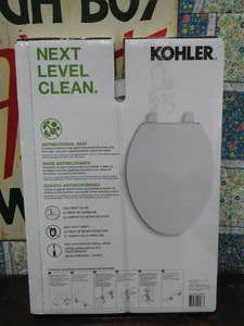 Kohler-Layne� Quiet-Close elongated toilet seat with antimicrobial agent