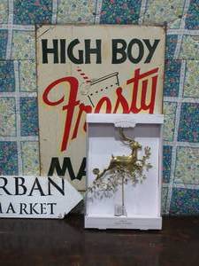 Unlit Metal Deer Tree Topper Gold - Wondershop