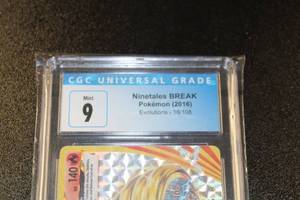 lot 6 image: 2016 Pokemon XY Evolutions Break Ninetales #16108 CGC 9