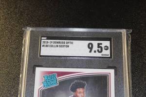 lot 7 image: 2018-19 Donruss Optic Collin Sexton #180 SGC 9.5 Rookie Card