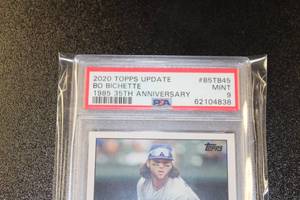 lot 10 image: 2020 Topps Update 1985 Bo Bichette #85TB45 PSA 9 Rookie Card