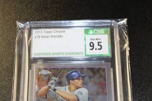lot 12 image: 2013 Topps Chrome Nolan Arenado #78 CSG 9.5 Rookie Card