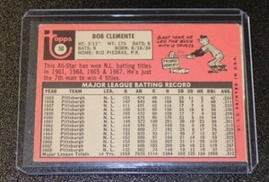 lot 16 image: 1969 Topps Bob Roberto Clemente #50 See description for condition