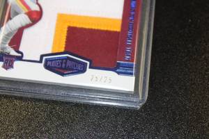 lot 33 image: 2020 Plates & Patches Full Coverage Blue Jumbo Patch Antonio Gibson #FC-28 Rookie Card 2525  Only 25 Exist