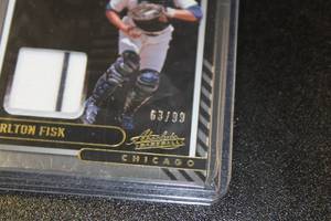 lot 37 image: 2022 Absolute Heroes Game Worn Jersey Carlton Fisk #AHM-CF 6399  Only 99 Exist