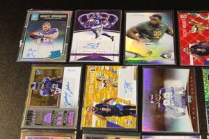 lot 88 image: Minnesota Vikings Football Card Autograph Lot  13 Autograph Vikings Cards