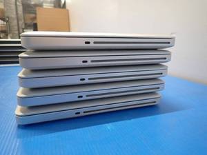 Lot of 5 Apple&nbspMacBookPro9,2 A1278 MD101LLA &nbspINTEL(R) CORE(TM) I5-3210M CPU  2.50GHZ  4GB DDR3L RAM  500GB HDD  13.3 screen w 1280 x 800 resolution  No power adapters  all 5 units have signs if cosmetic wear