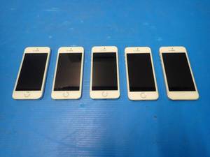 Lot of 5 iPhone 5s and iPhone 5ss  Units have different models and specs, see spreadsheet photo for specific details  No chargers&nbsp
