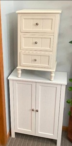 Bath Room Cabinet and Small Side Table
