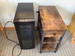 Wine Fridge & Side Table
