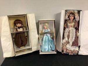 3 Porcelain Dolls