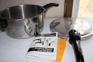 lot 9 image: Presto Pressure Cooker W Cover-- Instructions & Recipe Booklet Included
