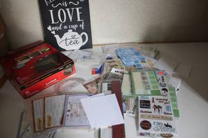 lot 41 image: Scrapbooking Items-Pendaflex Sure Hook File Folders-Stickers-Creative Memories Items