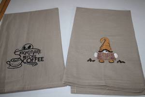 lot 61 image: Two Decorative Hand Towels
