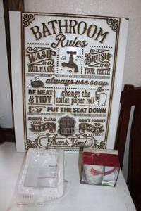 lot 129 image: Bathroom Rules Sign-Stat Guard Plus (Thermostat Guard)-Lang Cardinal Ceramic Cardinal Coffee Mug