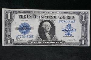 1923 Series US $1 Silver Certificate - Blue Stamp