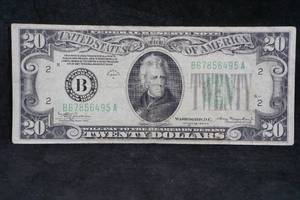 1934-A Series US $20 Federal Reserve Note