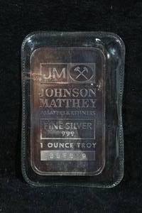 Johnson Matthey 1 Troy Ounce Silver Bar