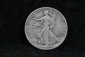 1942-D US Walking Liberty Silver Half Dollar Coin