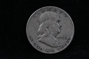 1950-P US Franklin Silver Half Dollar Coin