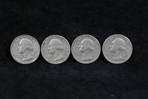 US Washington Quarter Silver Coins - 1962-D