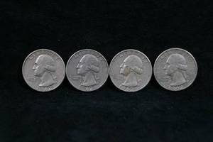 US Washington Quarter Silver Coins - 1962-D