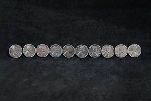 US Wartime Steel Penny Coins - 1943-S