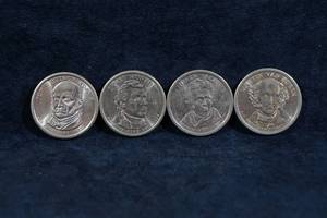 US $1 Presidential Coins - Adams, Monroe, Jackson, Van Buren